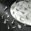 100Pcs 10 Styles Tibetan Style Alloy Pendant FIND-CJ0001-74-5