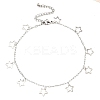 Non-Tarnish 304 Stainless Steel Cable Chain Hollow Charm Bracelets BJEW-P334-10C-P-1