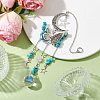 Alloy Hollow Moon Butterfly Hanging Ornaments HJEW-TA00173-02-2