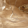 Non-Tarnish 304 Stainless Steel Pendant Necklaces KE9044-1-2