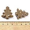 Christmas Tree Polymer Clay Rhinestone Beads CLAY-NH0001-14B-4