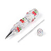 Resin & Polymer Clay Pave Rhinestone Ball-Point Pen AJEW-T013-04F-3