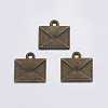 Tibetan Style Alloy Mail Charms EA10712Y-AB-1