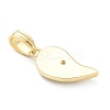 Mother's Day Brass Cubic Zirconia Hanger Pendants X-KK-E790-04G-4