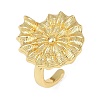 Ocean Theme Brass Cuff Rings RJEW-C135-01G-05-4