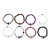 Natural Mixed Gemstone Beaded Stretch Bracelet for Women BJEW-A145-01-2