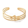 304 Stainless Steel Cuff Bangles for Women BJEW-K263-05G-01-2
