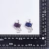 4Pcs 4 Styles Natural Mixed Gemstone Pendants G-SZ0002-22-8
