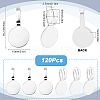 120Pcs Alloy Glue On Flat Pad Pendant Bails FIND-SP0001-88P-2
