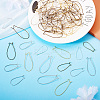 Brass Hoop Earrings Findings Kidney Ear Wires KK-TA0007-10-4