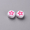White Opaque Acrylic Beads MACR-N008-41-3