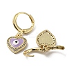 Real 18K Gold Plated Brass Dangle Leverback Earrings EJEW-L269-008G-03-2