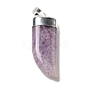Natural Amethyst Pendants G-P474-04S-06-2