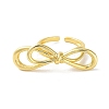 Brass Open Cuff Ring RJEW-E292-07G-2