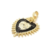 Brass Micro Pave Cubic Zirconia Pendants KK-M314-09G-03-2