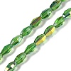 Electroplate Glass Beads Strands GLAA-Q101-03B-AB03-1