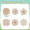 30Pcs 5 Styles Unfinished Wood Pendant Decorations WOOD-AR0001-53-2