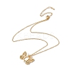Initial Letter with Butterfly Pendant Necklace LS-NJEW-C026-01G-Q-2