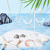 120Pcs 2 Colors Natural Trumpet Shell Pendants PALLOY-AB00236-5