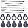 36Pcs Silicone Rings with 6Pcs Polyester Necklace Lanyard Anti-Loss Pendant Holder DIY-GF0008-08B-1