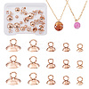 50Pcs 5 Style 304 Stainless Steel Bead Cap Pendant Bails STAS-CD0001-16-2