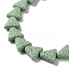 Triangle Dyed Natural Lava Rock Beads Strands G-O126-04A-06-3
