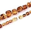 Natural Amber Nuggets Graduated Beaded Necklaces NJEW-T019-04-5