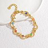 Bohemia Style 304 Stainless Steel Link Chain Bracelets for Women BJEW-M082-01G-02-1