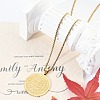 201 Stainless Steel Religion Flat Round Pendant Box Chain Necklaces for Women Men NJEW-R013-08G-1