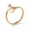 Ion Plating(IP) 201 Stainless Steel Moon & Star Adjustable Ring for Women LS-RJEW-K238-08G-3
