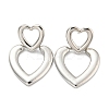 Heart Stud Earrings EJEW-G355-19P-1