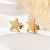 Ion Plating(IP) Star 304 Stainless Steel Stud Earrings EJEW-Z040-58G-4
