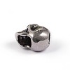 Retro Skull 304 Stainless Steel European Large Hole Beads STAS-F072-09-2