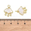 Brass Shell Charms KK-T085-04G-3
