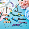 DIY Word Style Earring Making Kits DIY-TA0008-61-7