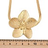 304 Stainless Steel Flower Pendant Necklaces for Women NJEW-D337-02G-3