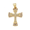 Brass Micro Pave Cubic Zirconia Pendants KK-M319-26G-03-1