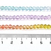 Transparent Painted Glass Beads Strands X1-DGLA-A034-T3mm-A12-3