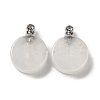 Natural Mixed Gemstone Perfume Bottle Pendants G-Z039-02P-2