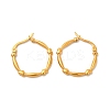 Iron Plating(IP) 304 Stainless Steel Heart Hoop Earrings for Women EJEW-P219-15G-1