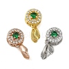 Rack Plating Brass Micro Pave Cubic Zirconia Ice Pick Pinch Bails KK-K340-28A-1