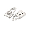 Brass Micro Pave Clear Cubic Zirconia Pendants KK-G492-03B-P-2
