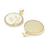 Brass Micro Pave Clear Cubic Zirconia Pendants KK-L213-010G-12-2