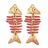 304 Stainless Steel Enamel Big Pendants STAS-Z202-07G-02-1