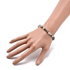 Natural Lodolite Quartz/Garden Quartz Round Beaded Stretch Bracelet BJEW-JB08919-01-3