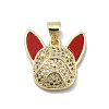 Brass Micro Pave Clear Cubic Zirconia Pendants KK-A221-02D-G-1