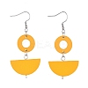 Painted Wood Dangle Earrings EJEW-JE03904-2