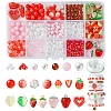 Acrylic Beads with ABS Plastic Imitation Pearl Beads with Alloy Enamel Pendants with Strong Stretchy Beading Elastic Thread Set DIY-FS0007-55-1