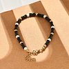 304 Stainless Steel Beaded Bracelets for Women BJEW-M056-08G-04-5