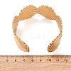 Ocean 304 Stainless Steel Shell Shape Open Cuff Bangles for Women AJEW-P127-28G-5